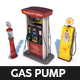 3 Fuel Gas Pump Station - Game Ready Low Poly - 3DOcean Item for Sale